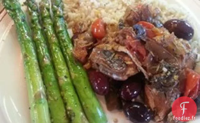 Fricassée de Cuisse de Poulet aux Champignons et au Romarin