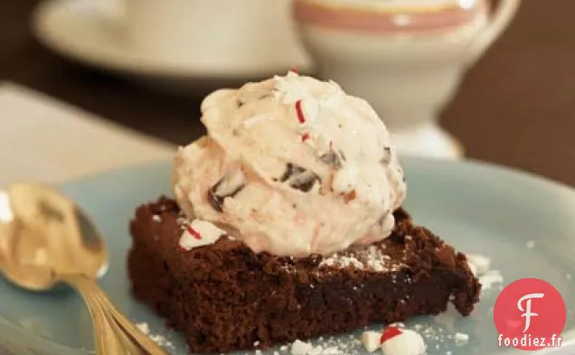 Brownie à la Menthe poivrée à la Mode