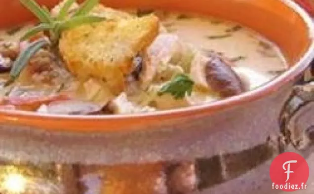 Soupe De Riz Sauvage Et De Poulet