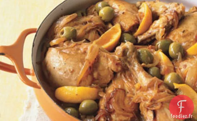 Poulet Marocain Aux Olives Vertes Et Artichauts