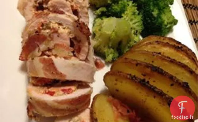 Poitrines De Poulet Farcies Enveloppées de Pancetta