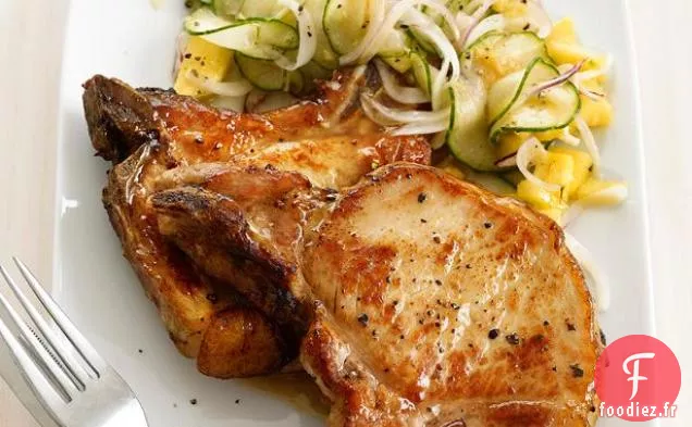 Côtelettes De Porc À La Relish D'Ananas