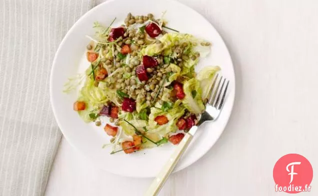 Salade de Lentilles aux Betteraves et au Bacon