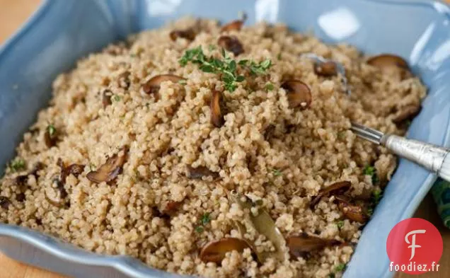 Pilaf de Quinoa aux Champignons Crimini