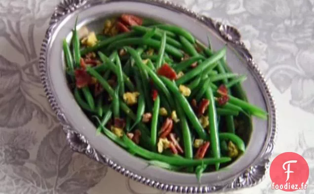 Légumes Verts aux Noisettes avec Bacon et Fromage Bleu