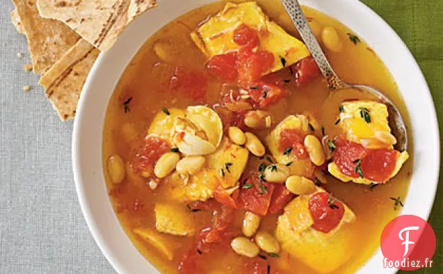 Ragoût de Poisson au Safran aux Haricots Blancs