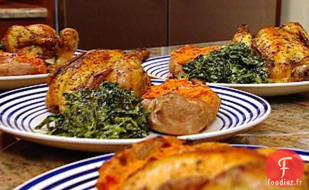 Poules de Gibier de Cornouailles Rôties