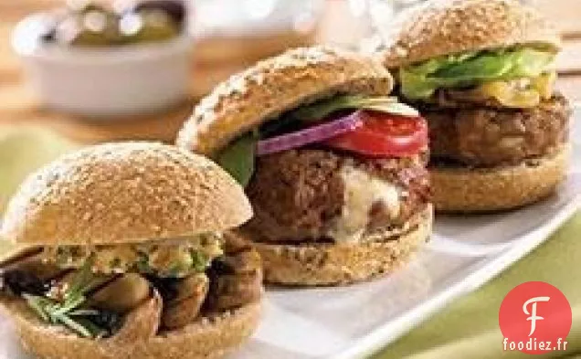 Sliders de Boeuf Farcis aux Noix et Gorgonzola