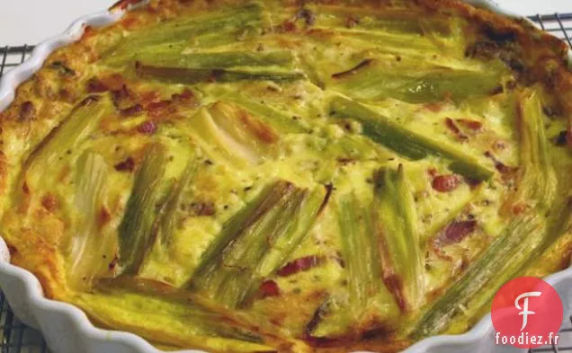 Quiche sans croûte aux Poireaux, Bacon et Gruyère