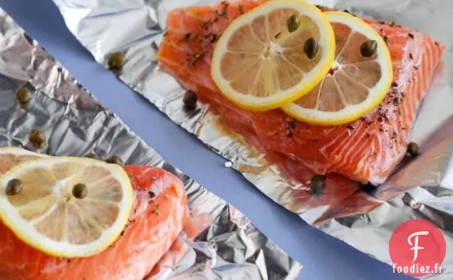 Saumon au Citron, Câpres et Romarin
