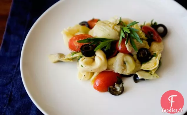 Salade De Tortellinis Aux Artichauts, Tomates Et Olives