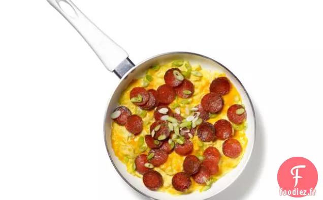 Œufs Brouillés au Pepperoni et au Fromage