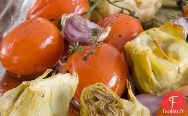 Artichauts Rôtis à la Tomate et à l'Ail