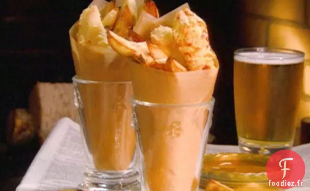 Frites de Poisson au Four au Vinaigre de Miel