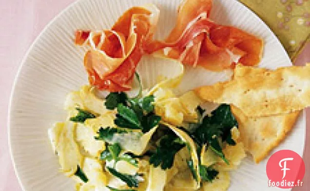 Salade D'artichauts Et Persil Rasés Au Jambon Serrano