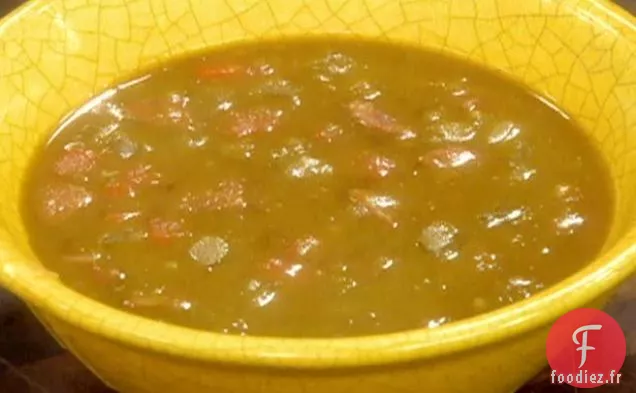 Soupe de Pois Cassés à la Mijoteuse au Chorizo