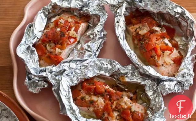 Saumon Cuit au four en papillote