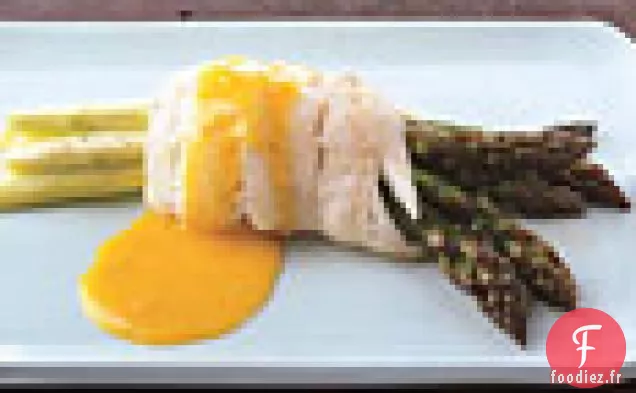 Asperges Enrobées de Sole au Beurre Blanc de Mandarine