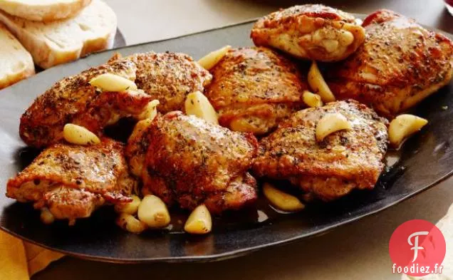 Poulet à la Gousse d'Ail Rôtie