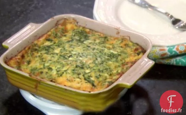 Quiche au Fromage Aux Épinards Sans Croûte