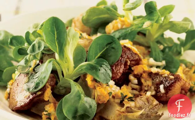 Salade Chaude d'Artichauts et de Foie de Poulet