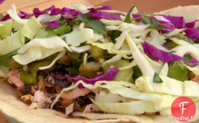 Épice de Cow-Boy Épicurien Frottée, Planche de Cèdre, Tacos Au Saumon