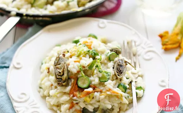 Risotto Aux Fleurs De Courgettes Et Artichauts