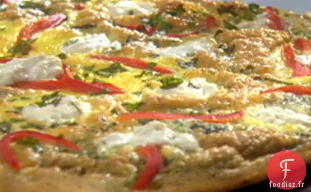 Frittata au Poivron Rouge Rôti et aux Herbes Fraîches