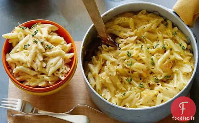 Macaroni au Fromage et à la Courge Musquée