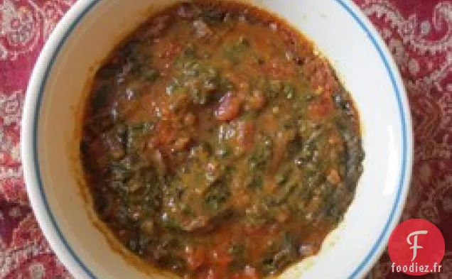 Dal aux Épinards et Tomates (Soupe aux Lentilles Indiennes)