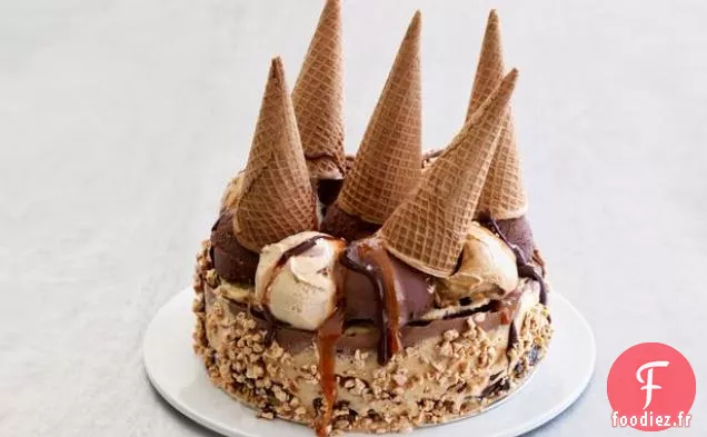 Gâteau Cornet de Crème Glacée Au Caramel Salé