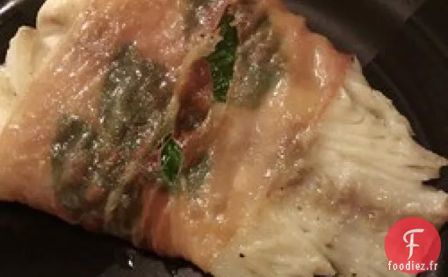 Flétan Enveloppé de Basilic et de Prosciutto