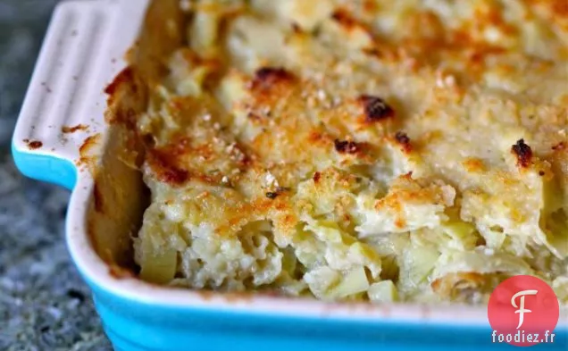 Trempette D'Artichaut Plus Saine Avec Des Chips De Pita Au Four Complet