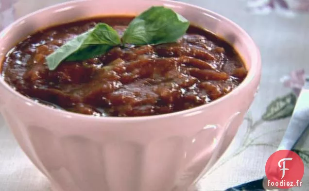 Soupe de Tomates Toscanes au Basilic