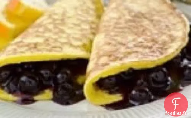 Crêpes Pliées aux Myrtilles