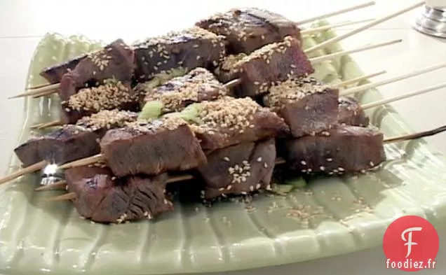 Brochettes de Thon au Gingembre Teriyaki