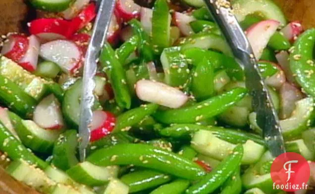 Salade de Pois Cassants, Radis et Concombre