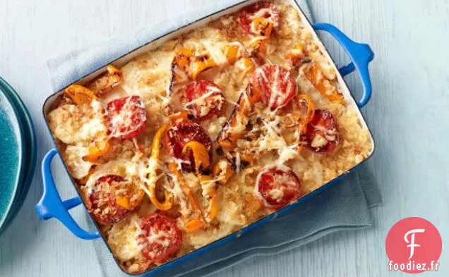Pommes de Terre Festonnées Aux Tomates et Poivrons