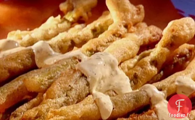 Asperges à la bière et Aïoli à l'ail