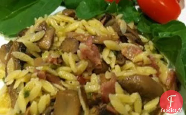 Bacon - Orzo aux Champignons