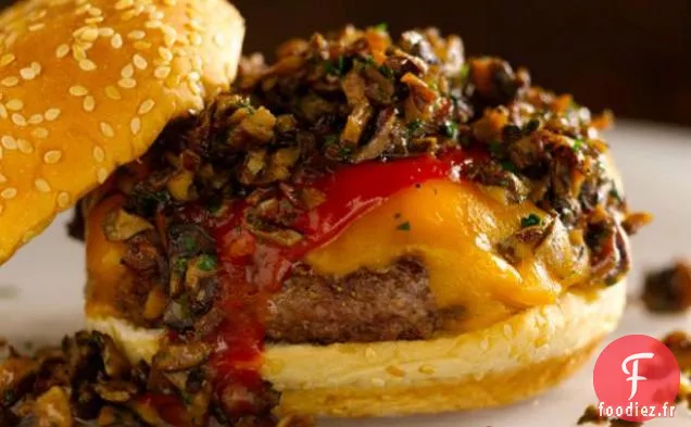 Burger aux Champignons sauvages - Cheddar