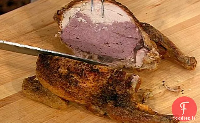 Poulet Rôti Désossé Farci Au Boudin