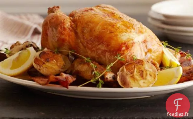 Poulet Rôti au Citron et à l'Ail