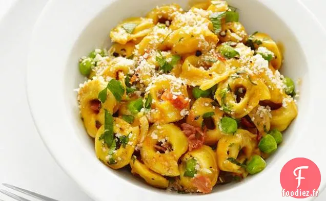Tortellini aux Petits Pois et Prosciutto