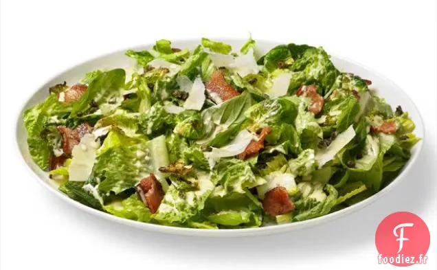 Salade César au Bacon, Choux de Bruxelles et Basilic