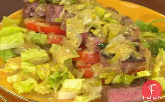 BLT: Salade de Bœuf, Poireaux et Tomates - avec Vinaigrette au Bacon - un supplément