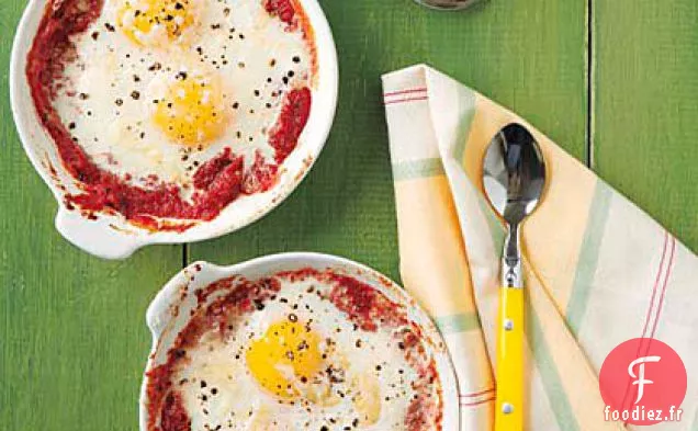 Œufs au four avec Tomates et Parmesan