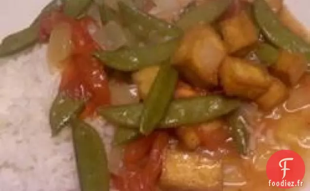 Haricots Verts Braisés au Tofu frit