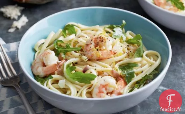 Linguine aux Crevettes et à l'Huile de Citron