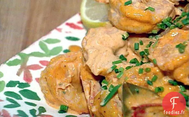 Crevettes Aïoli à l'Ail Grillé Épicé